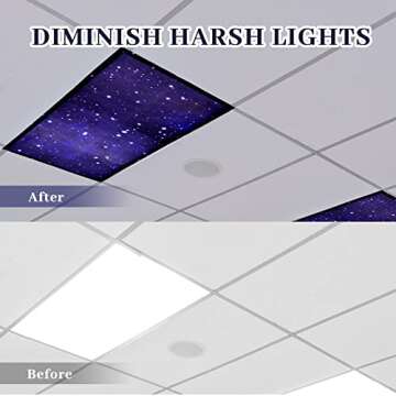 Hortsun 4 Pack Starry Sky Fluorescent Light Covers