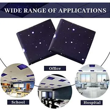 Hortsun 4 Pack Starry Sky Fluorescent Light Covers