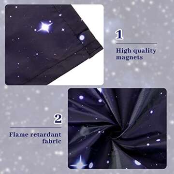 Hortsun 4 Pack Starry Sky Fluorescent Light Covers