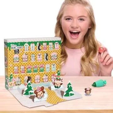 Just Play Disney Munchlings Advent Calendar with Color Change and Scented Figures, 31-Pieces, Kids Toys for Ages 3 Up