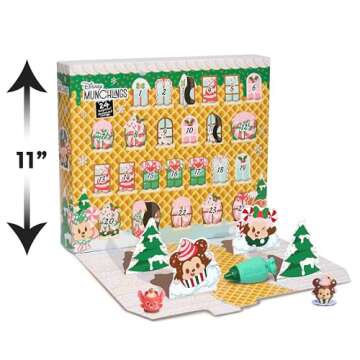 Just Play Disney Munchlings Advent Calendar with Color Change and Scented Figures, 31-Pieces, Kids Toys for Ages 3 Up