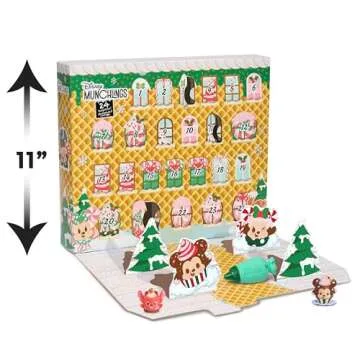 Just Play Disney Munchlings Advent Calendar with Color Change and Scented Figures, 31-Pieces, Kids Toys for Ages 3 Up