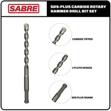 Sabre Tools 8-Piece SDS Plus Drill Bit Set for Masonry