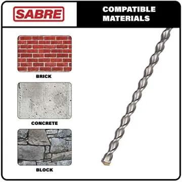 Sabre Tools 8-Piece SDS Plus Drill Bit Set for Masonry