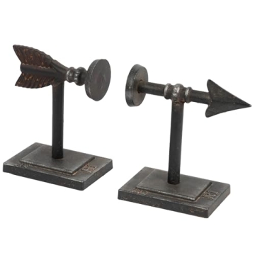 Bronze Arrow Shaped Cast Iron Bookends by Creative Co-Op