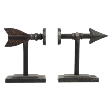Bronze Arrow Shaped Cast Iron Bookends by Creative Co-Op
