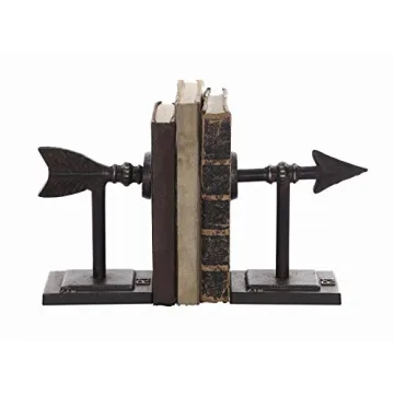 Bronze Arrow Shaped Cast Iron Bookends by Creative Co-Op