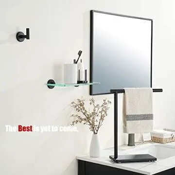 JQK Bathroom Glass Shelf - Elegant Storage Solution 12x5