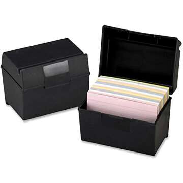 Versatile Index Card Box with A-Z Dividers and Cards