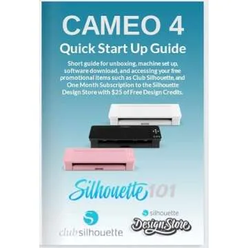 Silhouette Cameo 4 Vinyl Bundle- 48 Sheets of Vinyl, CrafterCuts 7 Piece Vinyl Tool Kit and Cameo 4 Start Up Guide with Bonus Designs