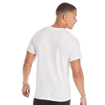 Hanes Men Hanes Men''s Cotton Undershirt, Moisture-Wicking Crew Tee Undershirts, Multi-Packs, brand is Hanes, variation theme is Number_of_items that is 3, Color that is 3 Pack - White, Size 3X-Large