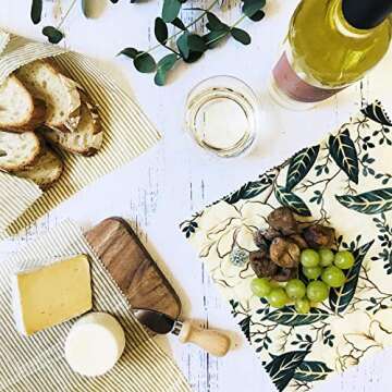 SWOOFE Reusable Beeswax Food Wrap (7 PACK), Zero Waste, Beeswax Wraps, Eco Friendly, Organic, Sustai...