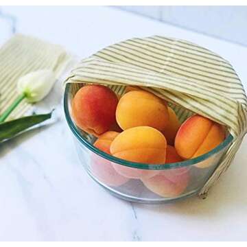 SWOOFE Reusable Beeswax Food Wrap (7 PACK), Zero Waste, Beeswax Wraps, Eco Friendly, Organic, Sustainable Products, Beeswax Wrap Food Storage, Wrappers Cling Sandwich, Alternative To Plastic Bags