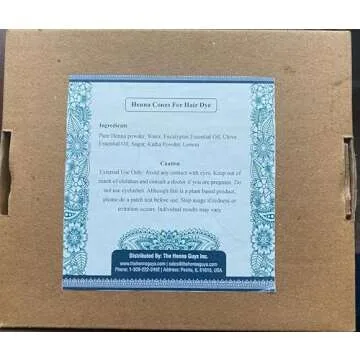 The Henna Guys 100% Natural Ready to Use Henna Cones For Redish Brown Hair Dye - Perfect for Spot hair coloring 6 Pack.