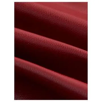 MakeMeChic Women's Corset Tube Tops Faux PU Leather Going Out Strapless Sleeveless Bandeau Bustier Crop Tops Burgundy X-Small