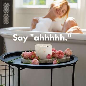 Crystal Manifestation Candle, Attract Love & Abundance | Rose Quartz | Clear Quartz | Obsidian | 3 Cotton Wicks | Meditation Candle | Healing Crystal Candle | Candles with Crystals Inside