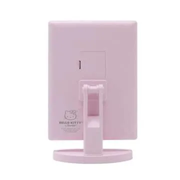 Impressions Makeup Vanity Hello Kitty, Trifold With LED Lights Tri-Tone Mirror with Touch Sensor and Three Adjustable Panels, Handheld Magnifying Mirror (Pink)