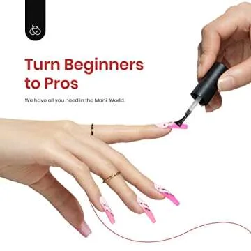 Beetles Pink Gel Nail Polish Set -6 Colors Pink Gel Polish Nail Kit Red Nude Pink White Glitter Color Gel Fall in Love Collection Soak Off Uv LED Nail Lamp Gift for Women & Girls