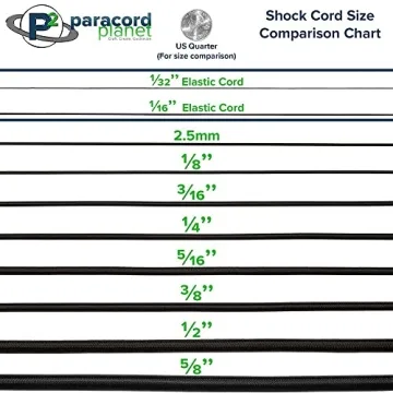 Paracord Planet Bungee Nylon Shock Cord - Versatile Elastic Cord for Crafting and Outdoor Use