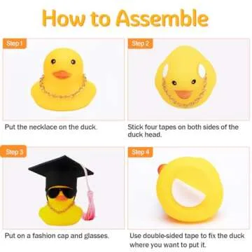 wonuu Graduation Hat Rubber Duck for Car and Home