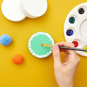 Juvale 24 Pack Foam Circles for Crafts - 3 Inch Round Polystyrene Discs for DIY Projects (1 Inch Thi...