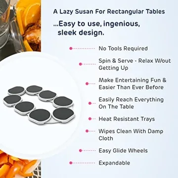 Lazy Susan Revolution - Expandable Turntable for Easy Dining