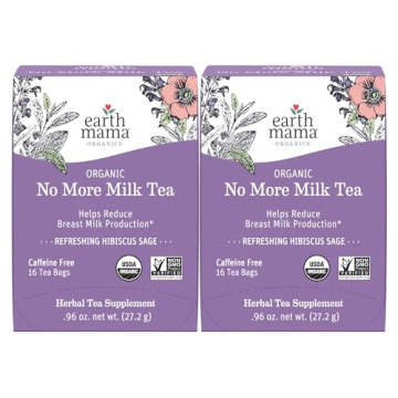 Earth Mama No More Milk Tea | Organic Herbal Tea Bags to Reduce Breast Milk Production, Stop Breastf...