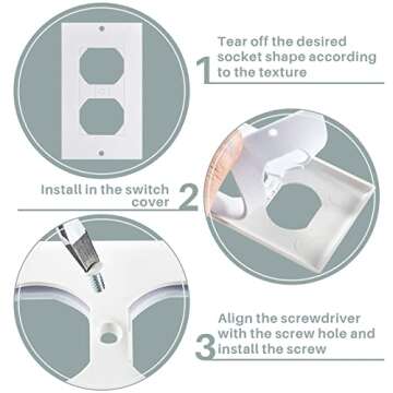 Tondiamo 30 Pcs Outlet Insulation and Draft Sealers Foam Insulation Pads Electrical Outlet Light Switch Covers Size 1-Gang and 2-Gang 4 x 2.5 Inches Wall Gasket