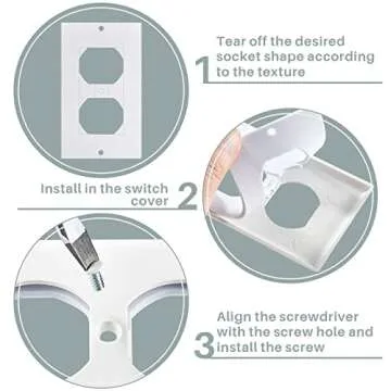 Tondiamo 30 Pcs Outlet Insulation and Draft Sealers Foam Insulation Pads Electrical Outlet Light Switch Covers Size 1-Gang and 2-Gang 4 x 2.5 Inches Wall Gasket