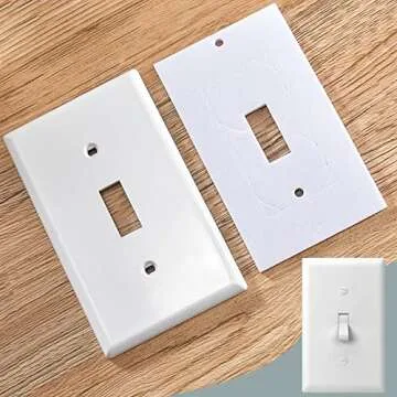 Tondiamo 30 Pcs Outlet Insulation and Draft Sealers Foam Insulation Pads Electrical Outlet Light Switch Covers Size 1-Gang and 2-Gang 4 x 2.5 Inches Wall Gasket