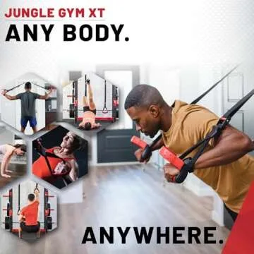 Lifeline Jungle Gym XT Body Weight Suspension Trainer System – Patented Split Anchor, Full-Body Workout, Lightweight Home Suspension Training Kit for Home Gym, Workout Equipment