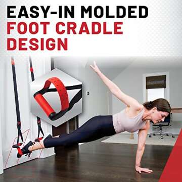 Lifeline Jungle Gym XT Body Weight Suspension Trainer System – Patented Split Anchor, Full-Body Workout, Lightweight Home Suspension Training Kit for Home Gym, Workout Equipment