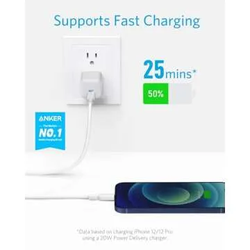 Anker USB C to Lightning Cable, Powerline II [10ft, MFi Certified] Extra Long Charging Cord for iPho...