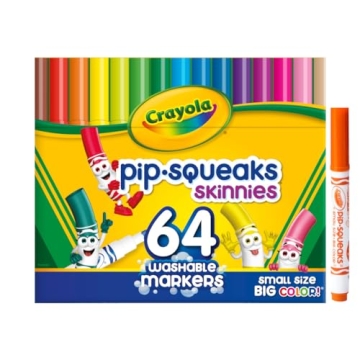Crayola Pip-Squeaks Skinnies Washable Markers 64ct