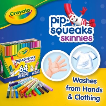 Crayola Pip-Squeaks Skinnies Washable Markers 64ct