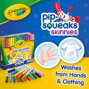 Crayola Pip-Squeaks Skinnies Washable Markers 64ct