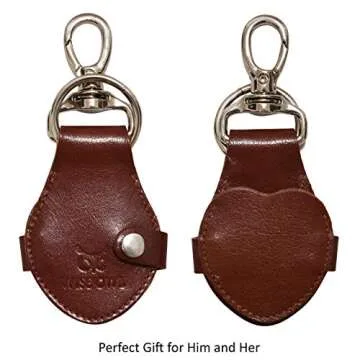 Wise Owl Accessories 3D Leather Keychain Cute Heart Shape Goodluck Valentine Gift Keyring Handbag Pu...