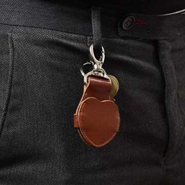 Wise Owl Accessories 3D Leather Keychain Cute Heart Shape Goodluck Valentine Gift Keyring Handbag Purse Charm Key Ring (heart-photoframe) one size Tan Buff V.T