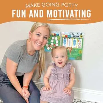 Hadley Designs Potty Training Chart for Boys with Fun Reward Stickers – Potty Training Sticker Chart for Kids, Toddlers Boys, Sticker Chart for Potty Success