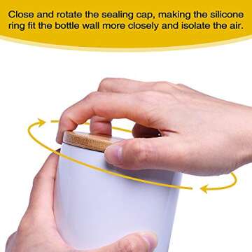 Lucky Goddess Airtight Ceramic Sugar Bowl - Elegant Food Storage