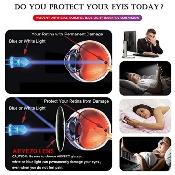 AIEYEZO Blue Light Blocking Glasses for Men & Women