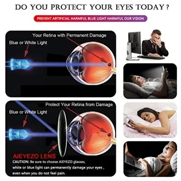 AIEYEZO Blue Light Blocking Glasses for Men & Women
