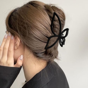 AHONEY Hair Clip 4Pcs Butterfly Claw Clips for All Styles