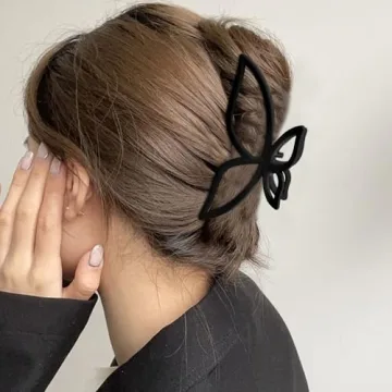 AHONEY Hair Clip 4Pcs Butterfly Claw Clips for All Styles