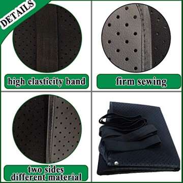 Grounding Mat, Grounding Sleep Mat 54’’x 71’ Perforated Design 100% Conductive Carbon Leatherette Grounding Mats, Fits for Full Size