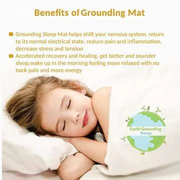 Grounding Mat, Grounding Sleep Mat 54’’x 71’ Perforated Design 100% Conductive Carbon Leatherette Grounding Mats, Fits for Full Size