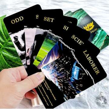 sishui Money and Career Oracle Cards Deck, Money Oracle Cards Set, Tarot Cards for Beginners, Help You Achieve Financial Goals