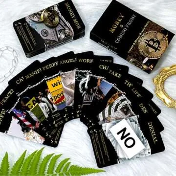 sishui Money and Career Oracle Cards Deck, Money Oracle Cards Set, Tarot Cards for Beginners, Help You Achieve Financial Goals