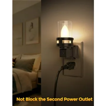 Briignite Candle Night Light Set with Brightness Control
