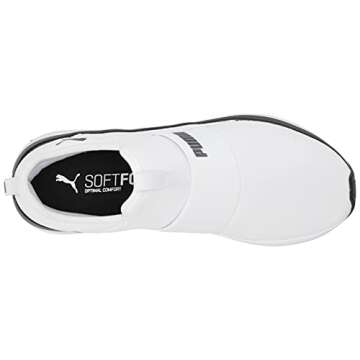 PUMA Softride Sophia Slip-On Women's Sneaker 8.5 B(M) US White-Black
